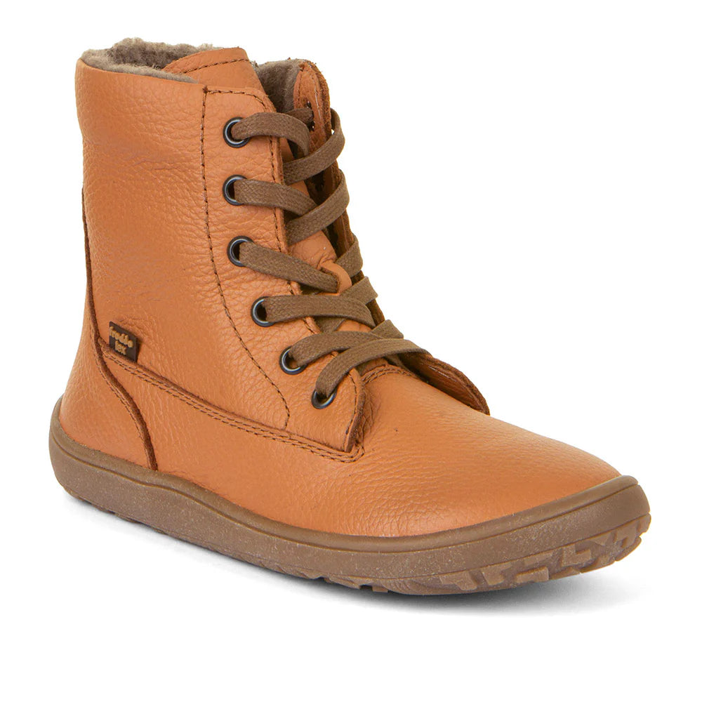 Bota Froddo Barefoot cordones Cognac