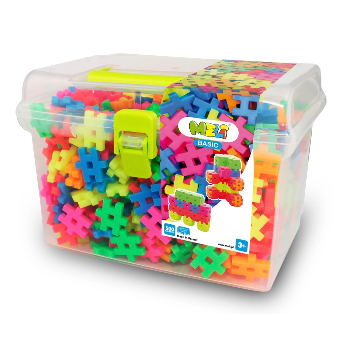 Bloques construcción MELI NEON – Basic Travel Box 500pcs