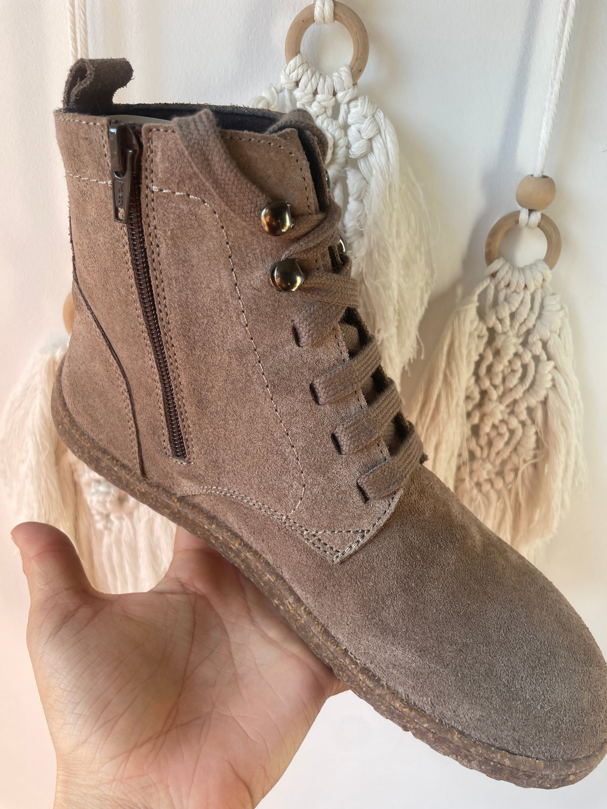 Vivant - Bota barefoot serraje topo
