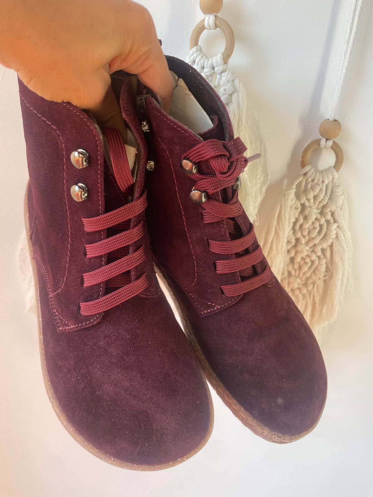 Vivant - Bota barefoot serraje burdeos