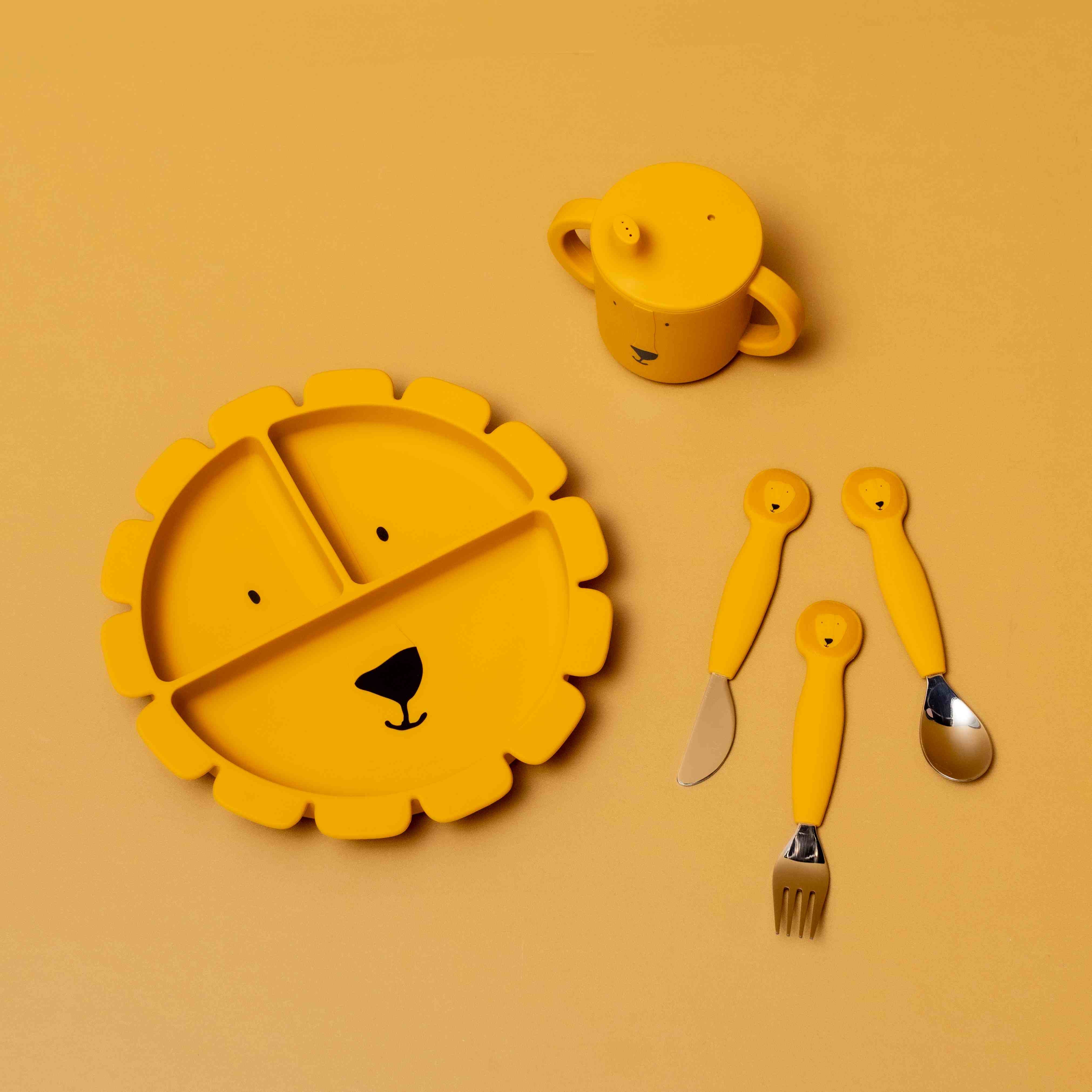 Set 3 Cubiertos Silicona Mr. Lion