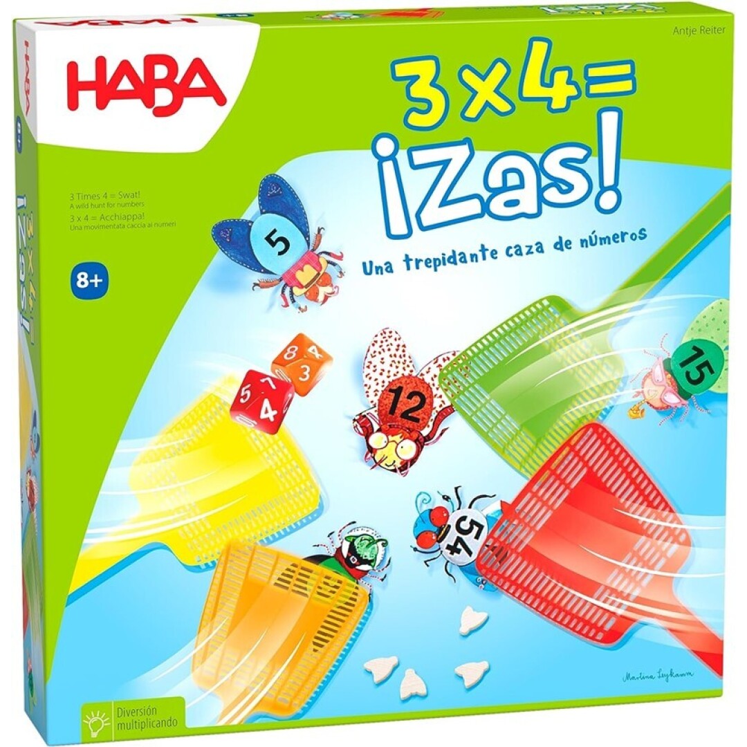 3x4 = ¡Zas! juego multiplicación