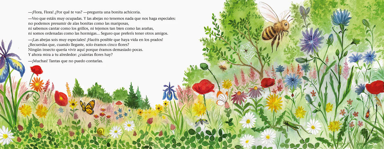 La abeja Flora y el prado de las cinco flores