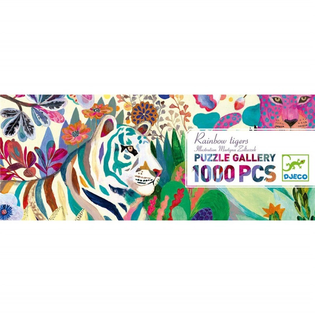 Puzzle 1000 pzas gallery Rainbow Tigers - Djeco