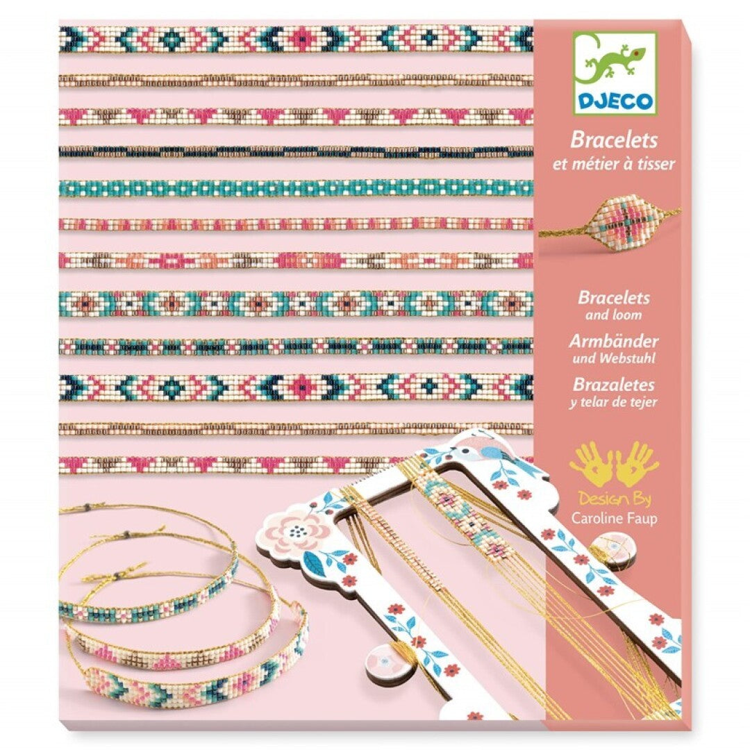 Brazaletes y telar de tejer Minúsculas - Djeco