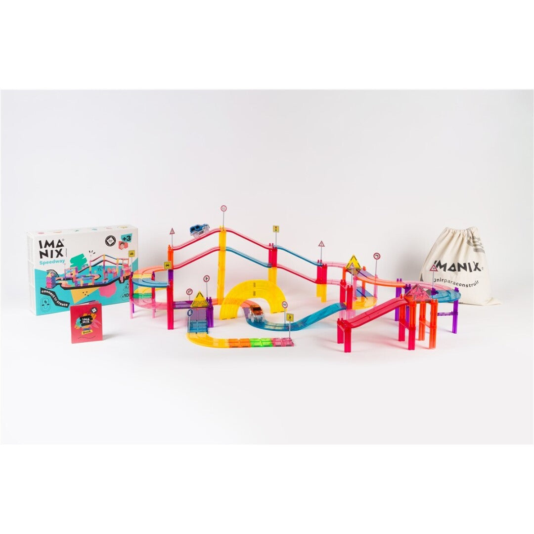 Imanix pista de carreras 105 piezas
