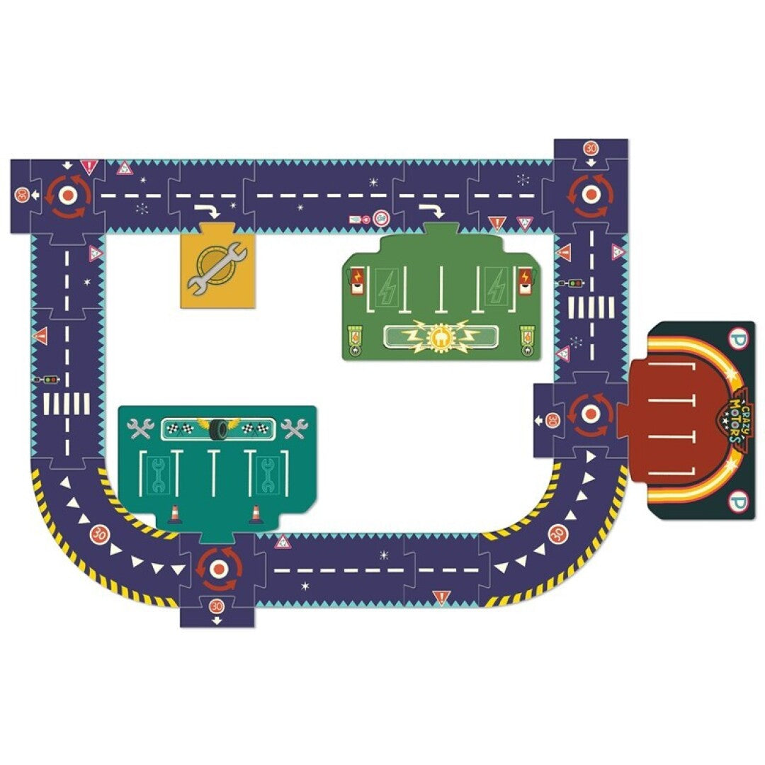 Crazy Motors Circuit De Ville Puzzle Gigante - Djeco