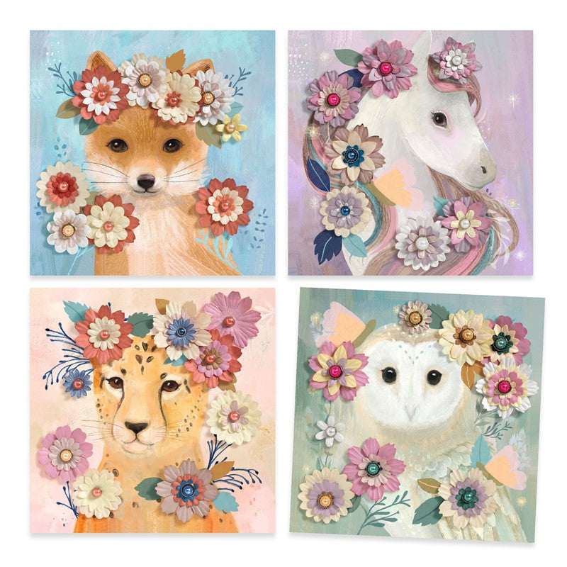 Papel creativo Coronas de flores - Djeco