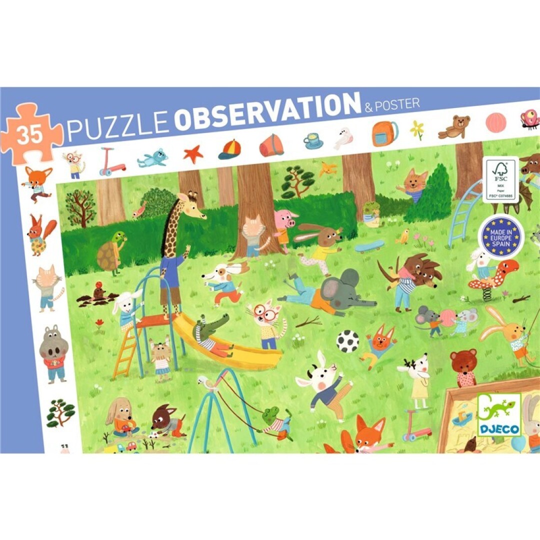 Puzzle Observación El jardín de los amiguitos 35 pzs - Djeco
