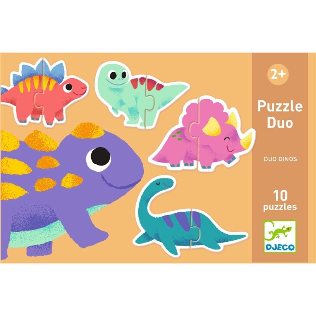 Puzzle Duo Dinosaurios - Djeco