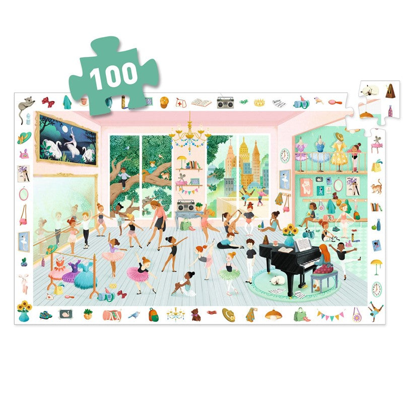 Puzzle Observación La escuela de baile 100 pzas - Djeco