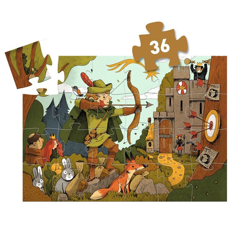 Puzzle silueta Robin Hood 36 pzas - Djeco