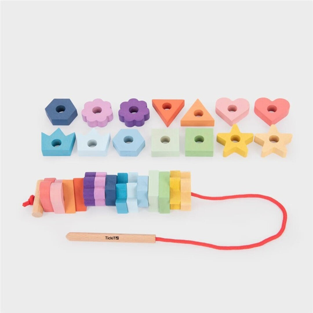 28 figuras de madera para enhebrar