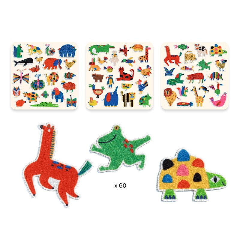 Pegatinas fieltro animales - Djeco