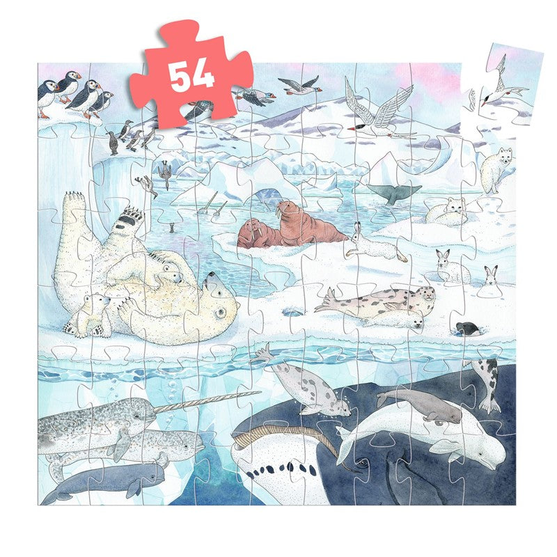 Puzzle silueta suavidad polar - Djeco