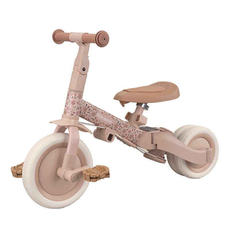 Triciclo con Barra 4 en 1 Flores Little Dutch