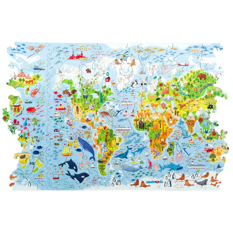 Mapa del mundo de madera - Unidragon