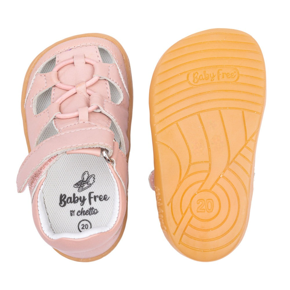 Sandalia piel baby free rosa – Chetto