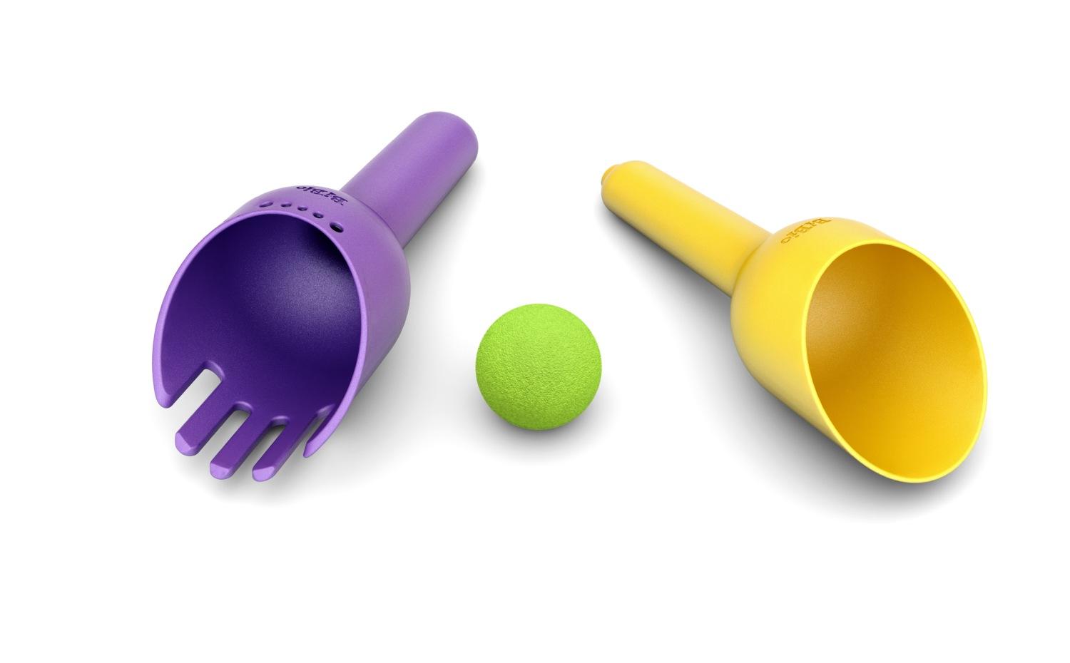 Set palas y rastrillo Morado/Amarillo - Bibio