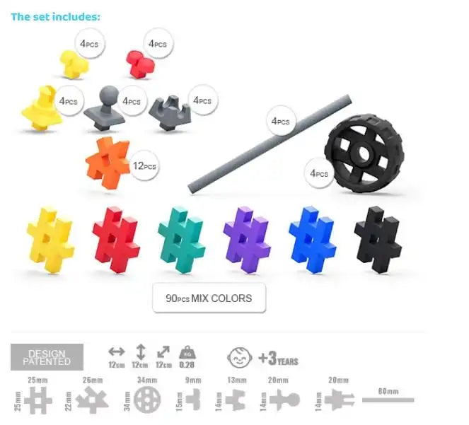 Bloques construcción MELI – Basic Tech+ 130 pcs
