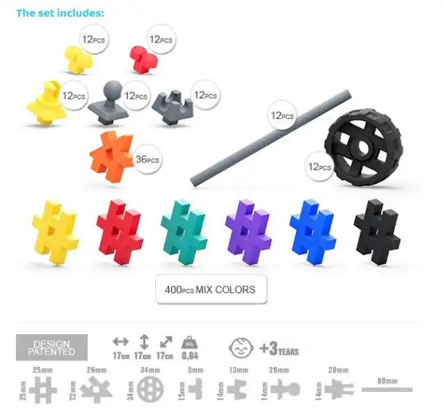 Bloques construcción MELI – Basic Tech+ 520 pcs