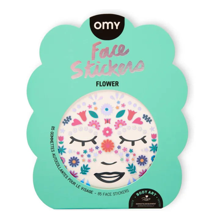 Pegatinas de cara flores - Omy