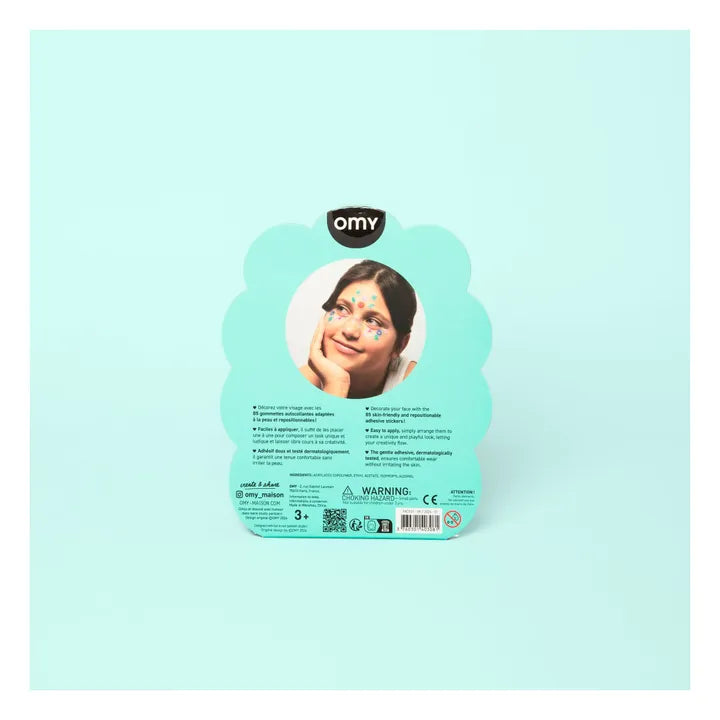 Pegatinas de cara flores - Omy