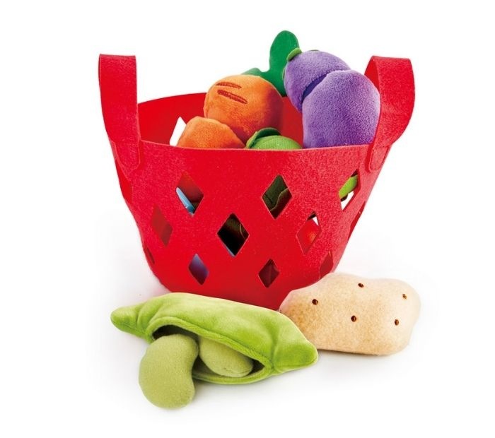 Cesta con verduras de fieltro - Hape