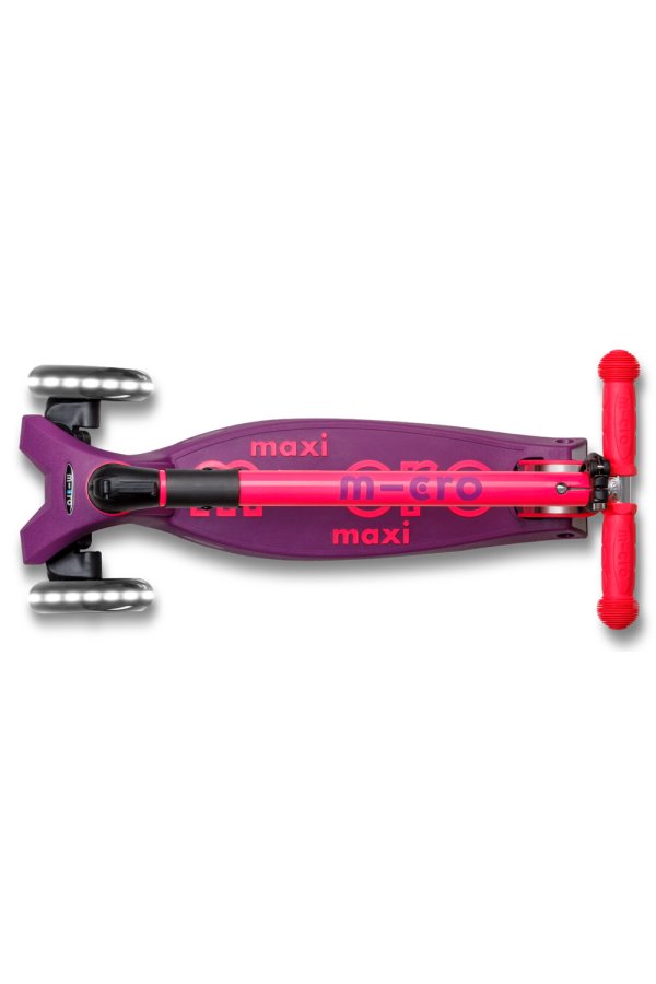 Patinete Plegable Maxi Deluxe LED Ultra Rosa