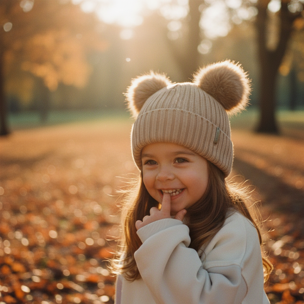 Gorro canalé Beige con dos borlas - Cóndor