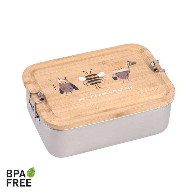 Caja almuerzo acero inox Bambú