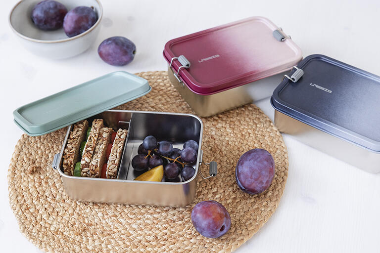 Caja almuerzo acero inox Rose
