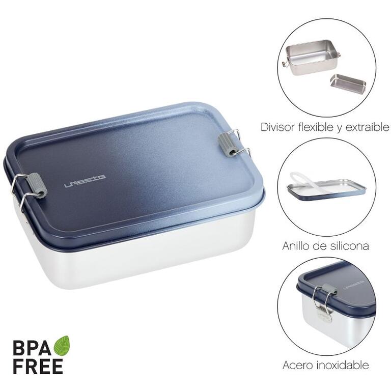 Caja almuerzo acero inox Blue