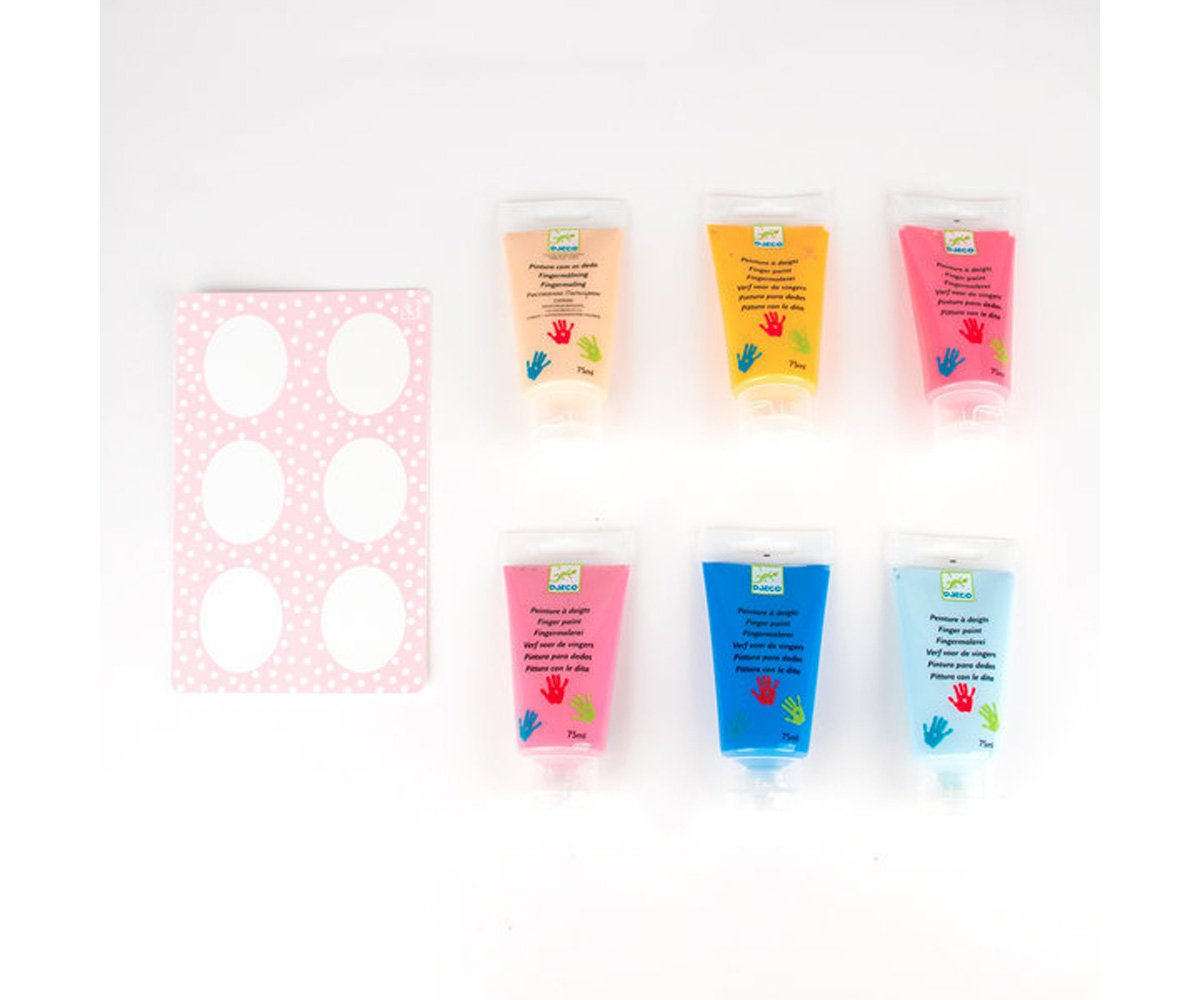 Tubos de pinturas de dedos pastel - Djeco