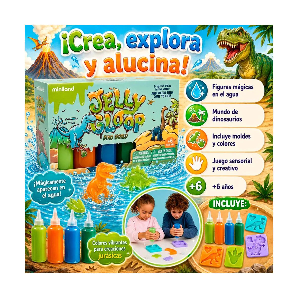 Kit Creativo figuras Dino World - Miniland