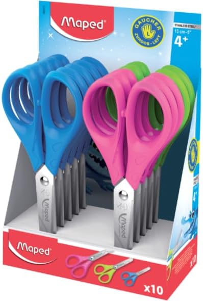 Tijeras escolar 13cm zurdos