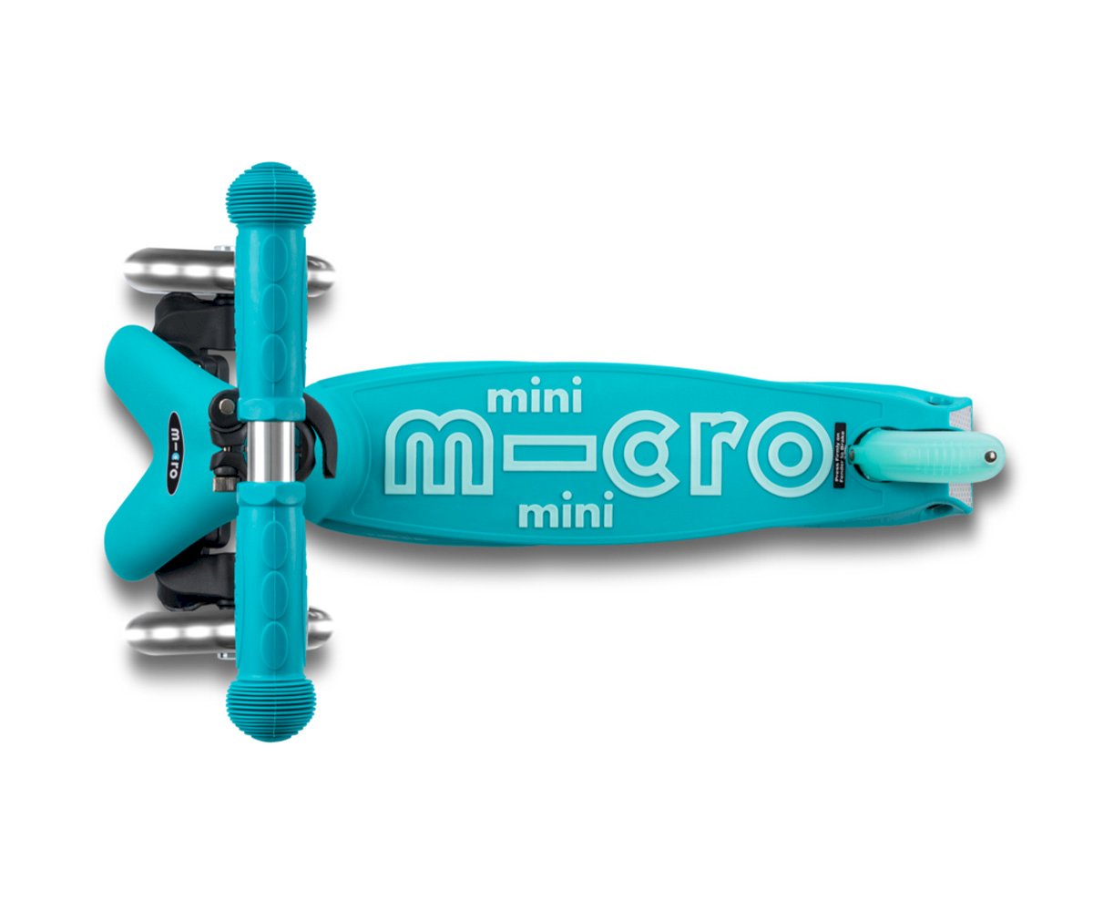 Patinete Mini Micro Deluxe Plegable Aqua Luces LED