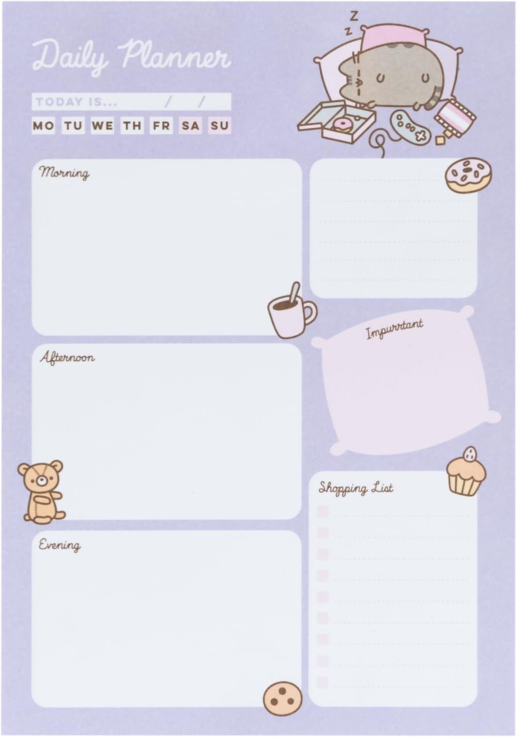 Bloc Planificador diario A5 Pusheen
