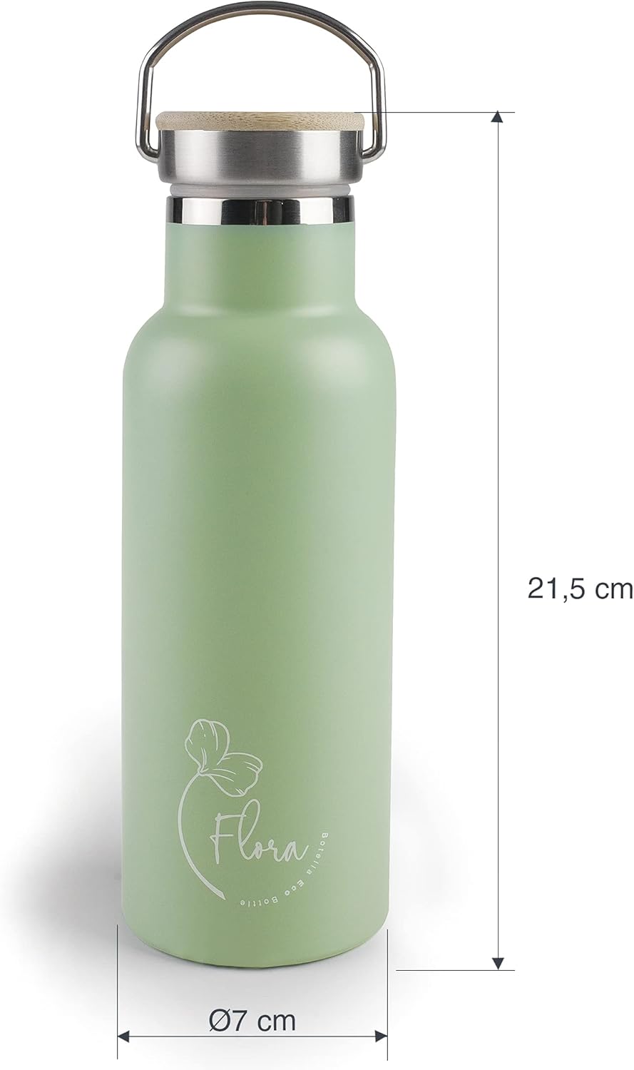 Botella térmica acero Flora