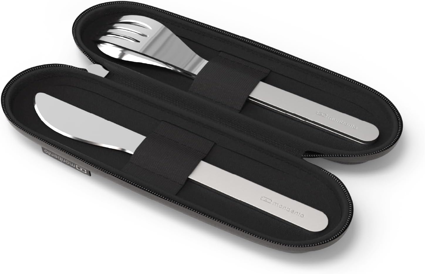 Cubiertos Acero Inox y Funda negra