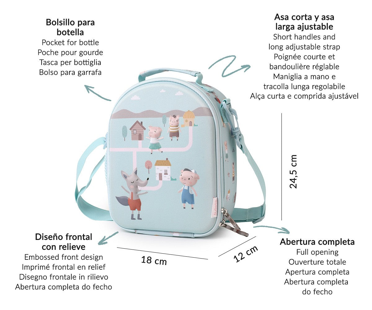 Bolsa Merienda Térmica 3D 3 Cerditos