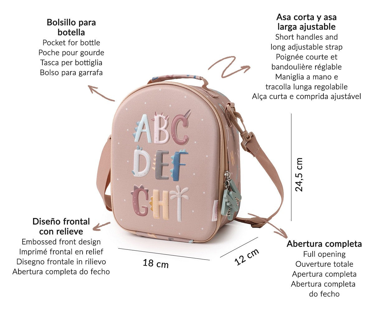 Bolsa Merienda Térmica 3D Letras
