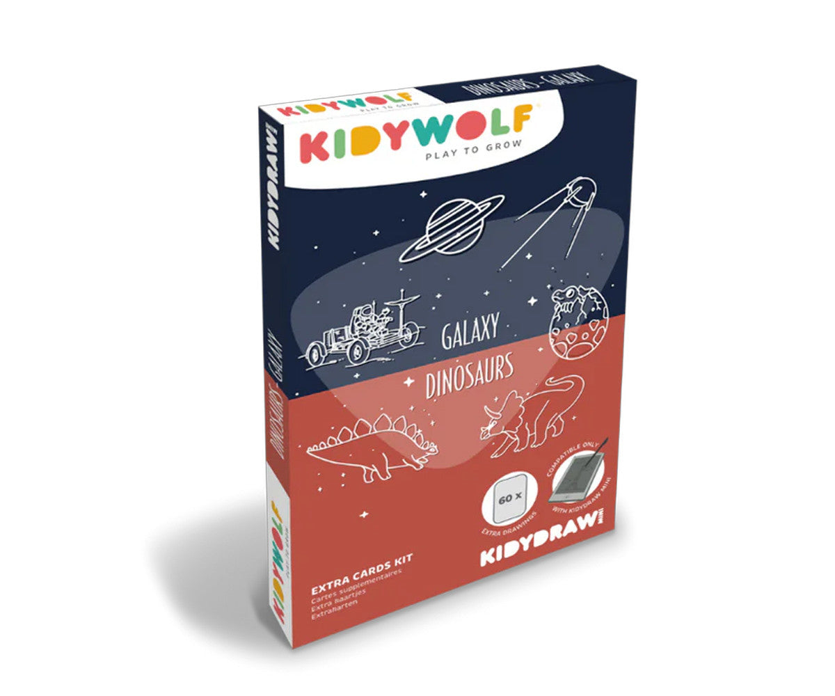 Plantillas KidyDraw Galaxia y Dinosaurios