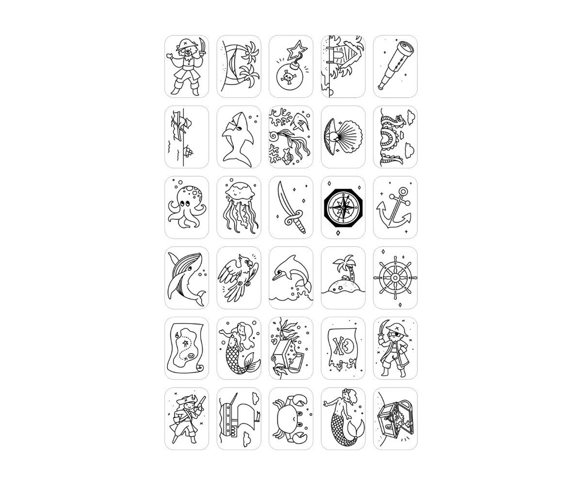 Plantillas KidyDraw Animales, Océanos y Piratas