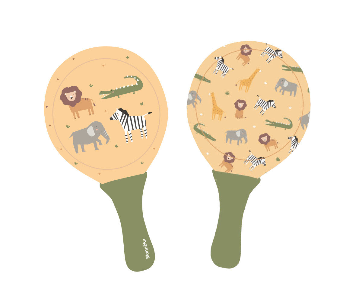 Palas de Playa Neopreno Wild Animals con Pelota