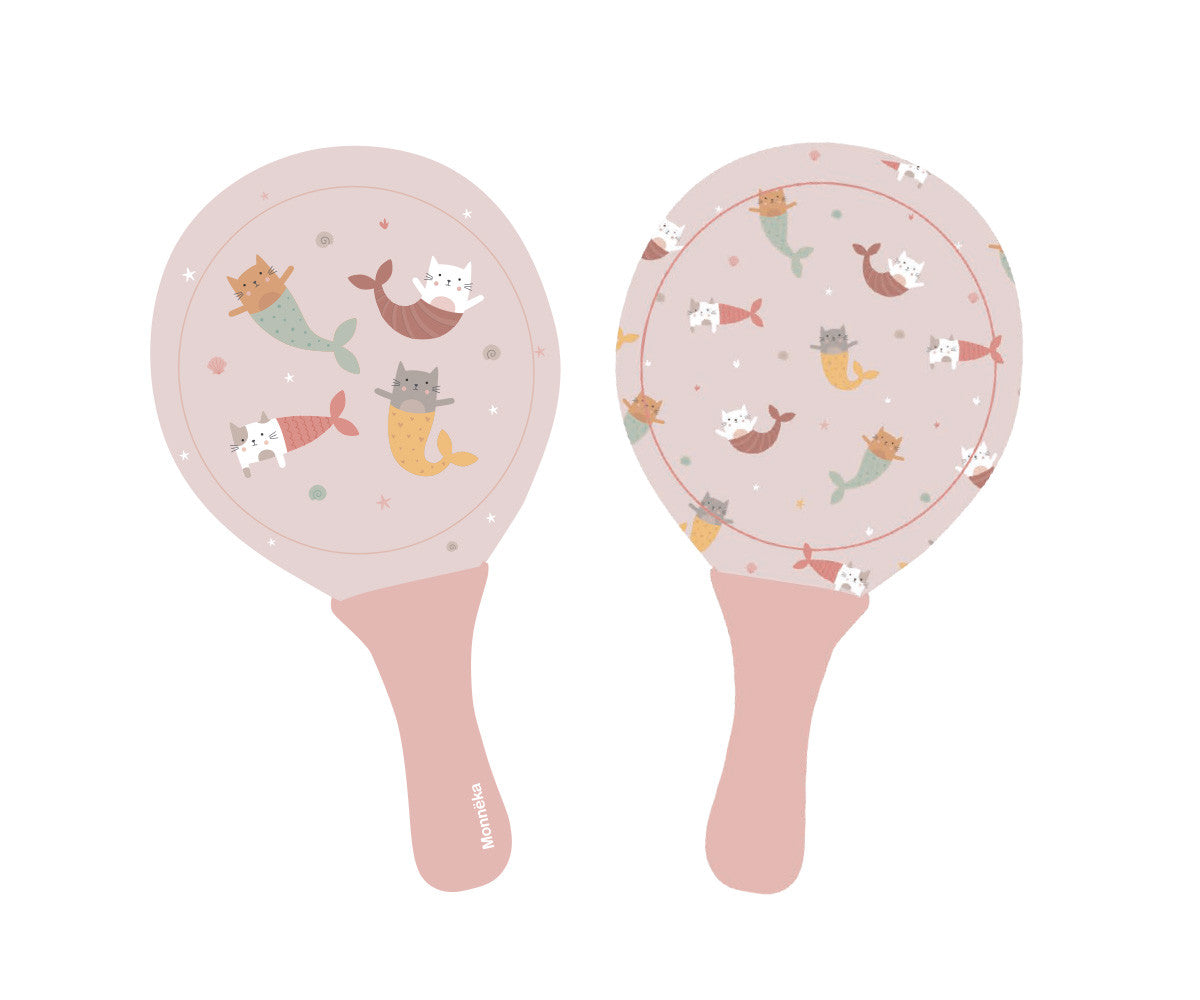 Palas de Playa Neopreno Mermaid Cats con Pelota