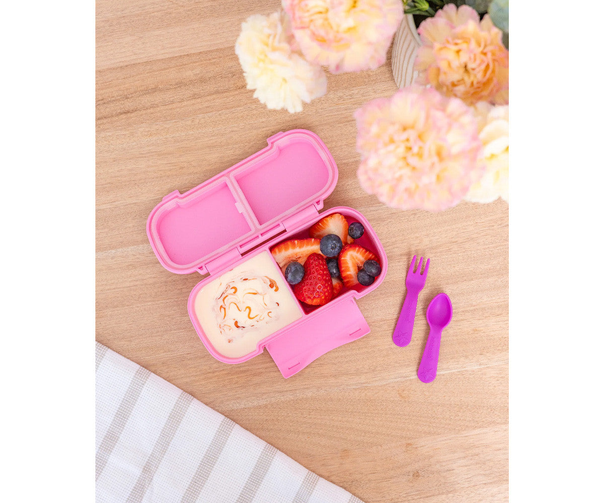 Caja de Almuerzo Snack Montiico Pink Floss 2 Compartimentos Montiico