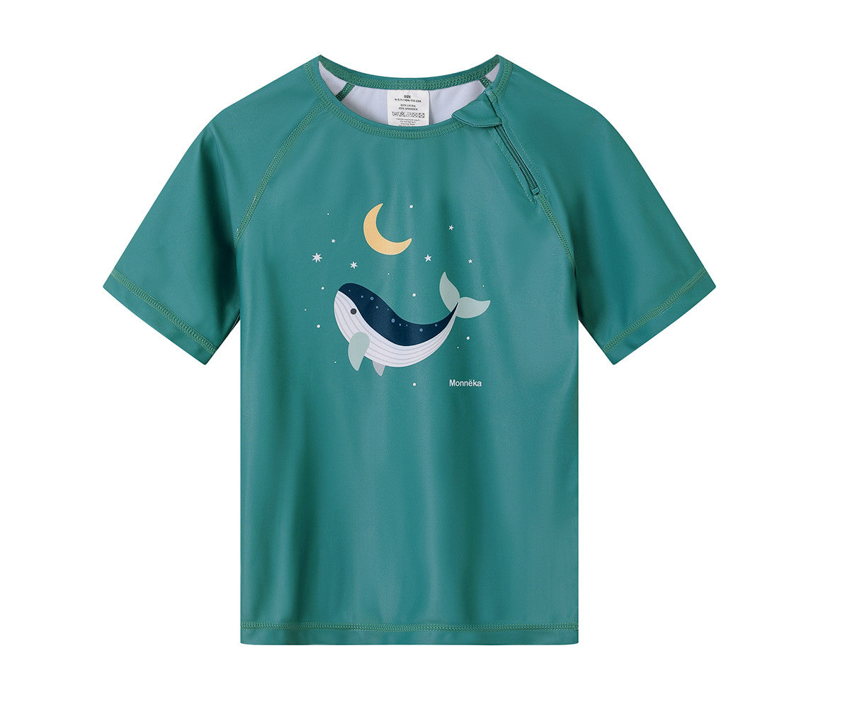 Camiseta protección solar Whale Teal