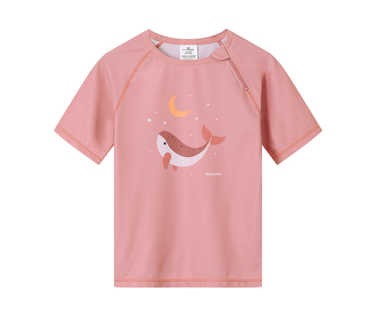 Camiseta protección solar Whale Pink