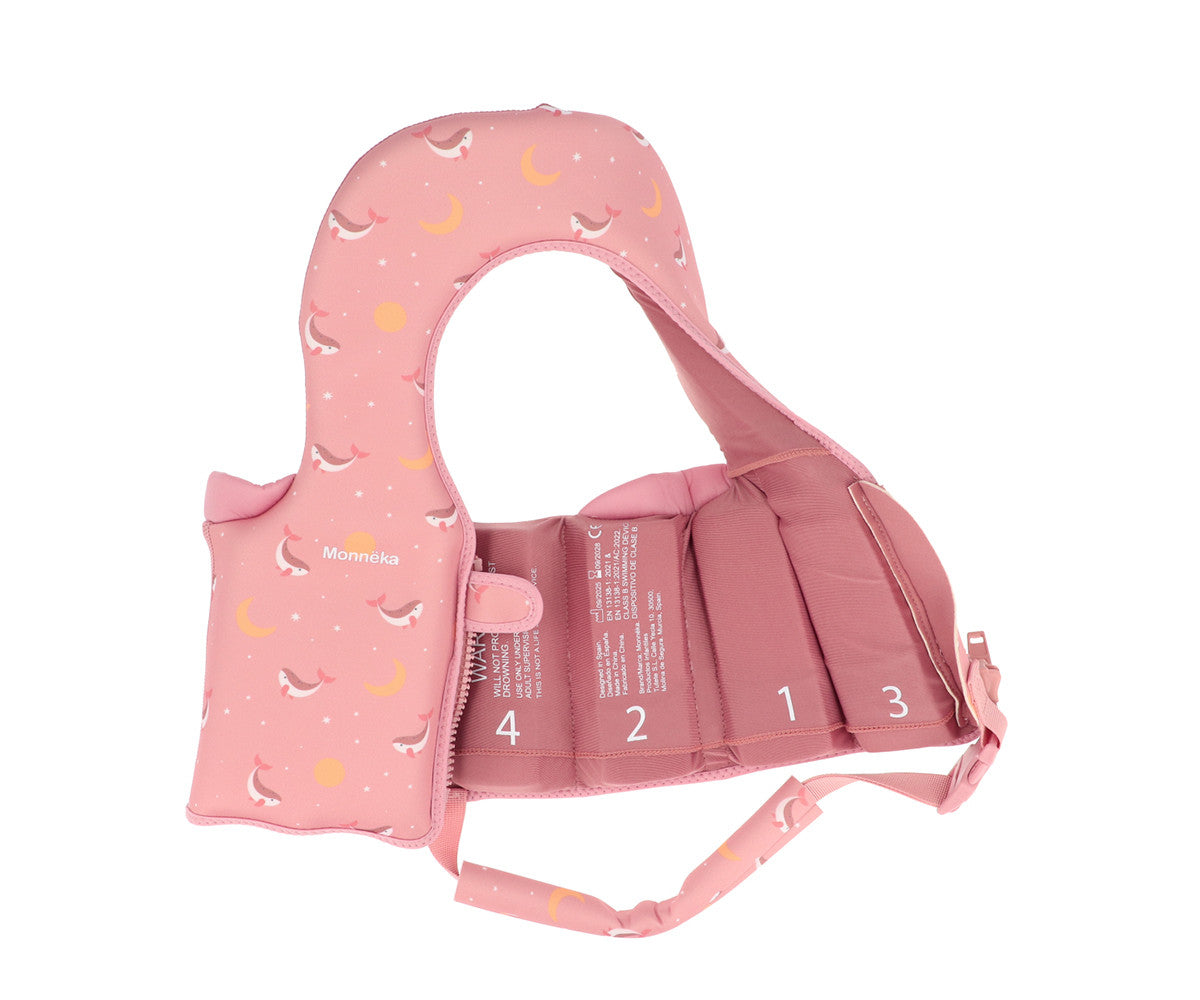 Chaleco flotación Whale Pink Talla 1-2 años